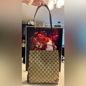 GUCCI Canvas Shoulder Bag